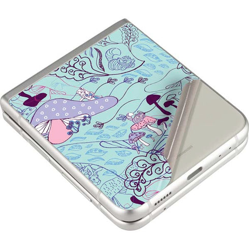 Disney Alice in Wonderland (animated) Mushrooms Print Pattern Galaxy Z Flip3 5G Skin